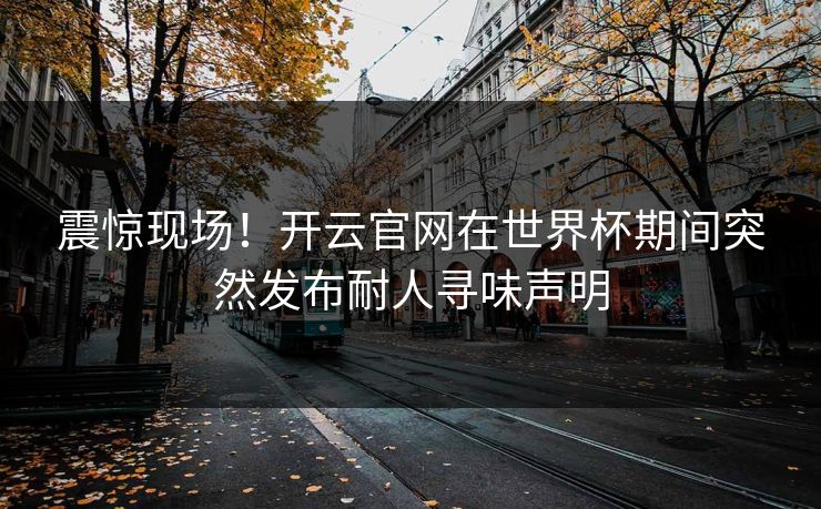震惊现场！开云官网在世界杯期间突然发布耐人寻味声明