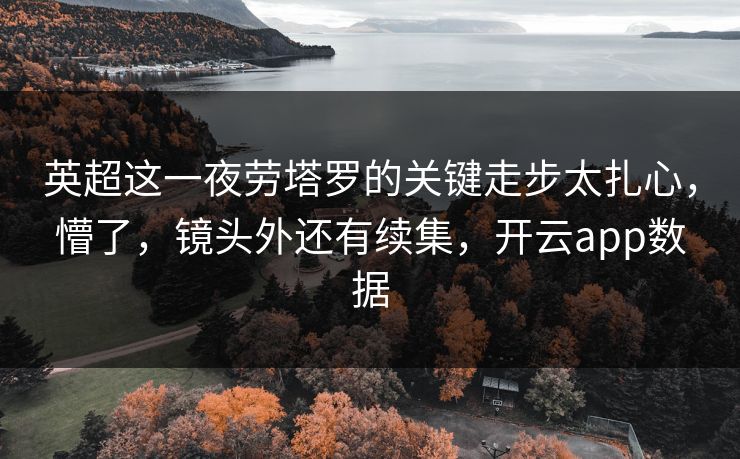 英超这一夜劳塔罗的关键走步太扎心，懵了，镜头外还有续集，开云app数据